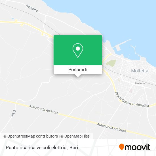 Mappa Punto ricarica veicoli elettrici