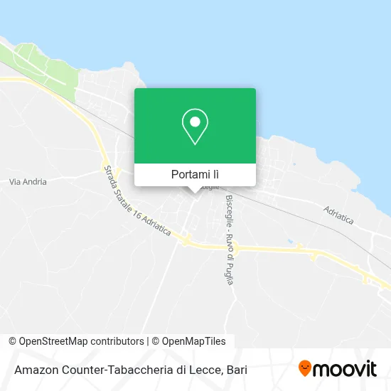 Mappa Amazon Counter-Tabaccheria di Lecce