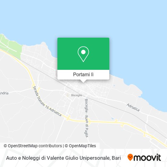 Mappa Auto e Noleggi di Valente Giulio Unipersonale