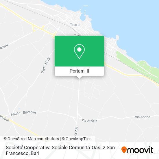 Mappa Societa' Cooperativa Sociale Comunita' Oasi 2 San Francesco