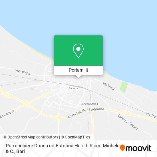 Mappa Parrucchiere Donna ed Estetica Hair di Ricco Michele & C.