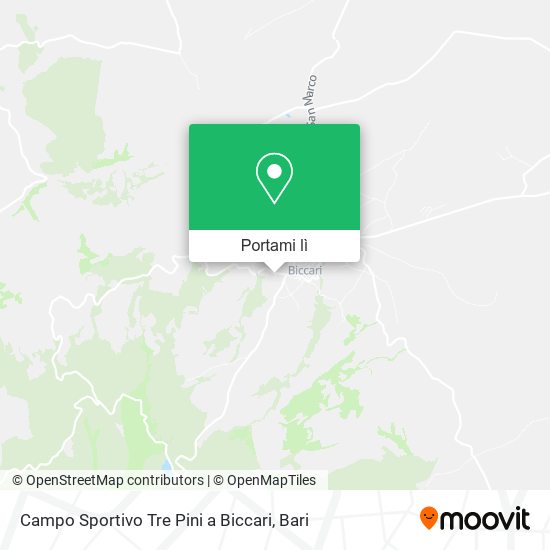 Mappa Campo Sportivo Tre Pini a Biccari