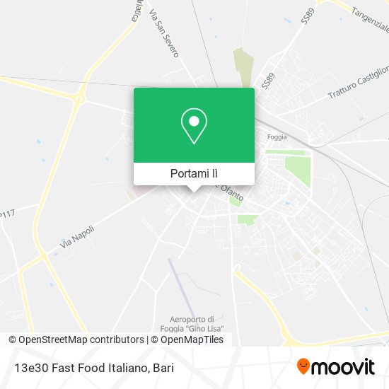 Mappa 13e30 Fast Food Italiano