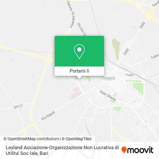 Mappa Leyland Aociazione-Organizzazione Non Lucrativa di Utilita' Soc Iale
