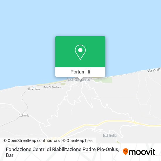 Mappa Fondazione Centri di Riabilitazione Padre Pio-Onlus