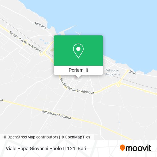 Mappa Viale Papa Giovanni Paolo II  121