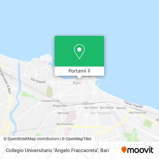 Mappa Collegio Universitario "Angelo Fraccacreta"