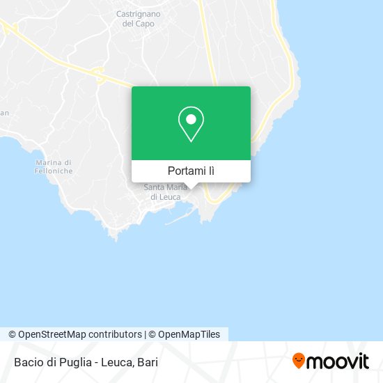 Mappa Bacio di Puglia - Leuca