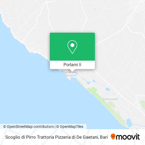 Mappa Scoglio di Pirro Trattoria Pizzeria di De Gaetani