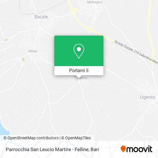 Mappa Parrocchia San Leucio Martire - Felline