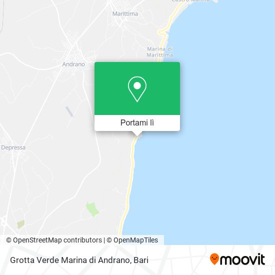 Mappa Grotta Verde Marina di Andrano
