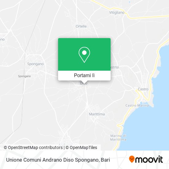 Mappa Unione Comuni Andrano Diso Spongano