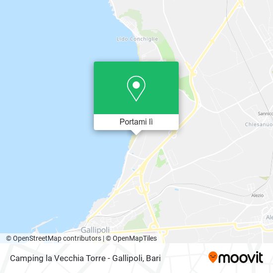 Mappa Camping la Vecchia Torre - Gallipoli