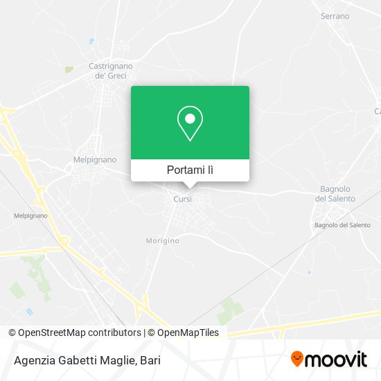Mappa Agenzia Gabetti Maglie