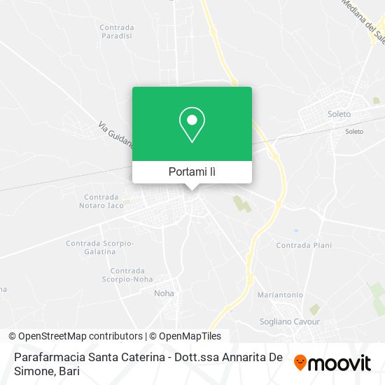 Mappa Parafarmacia Santa Caterina - Dott.ssa Annarita De Simone