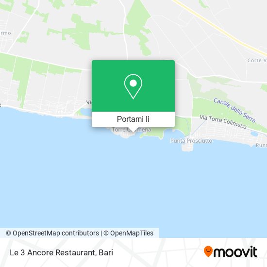 Mappa Le 3 Ancore Restaurant