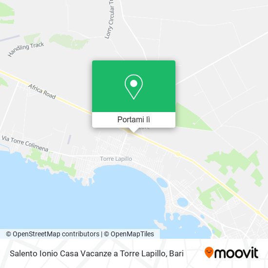 Mappa Salento Ionio Casa Vacanze a Torre Lapillo