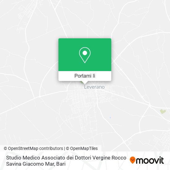 Mappa Studio Medico Associato dei Dottori Vergine Rocco Savina Giacomo Mar