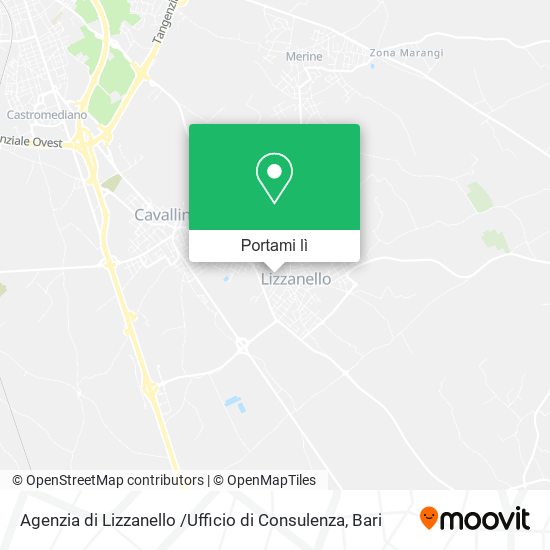 Mappa Agenzia di Lizzanello /Ufficio di Consulenza