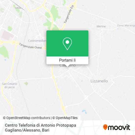 Mappa Centro Telefonia di Antonio Protopapa Gagliano / Alessano