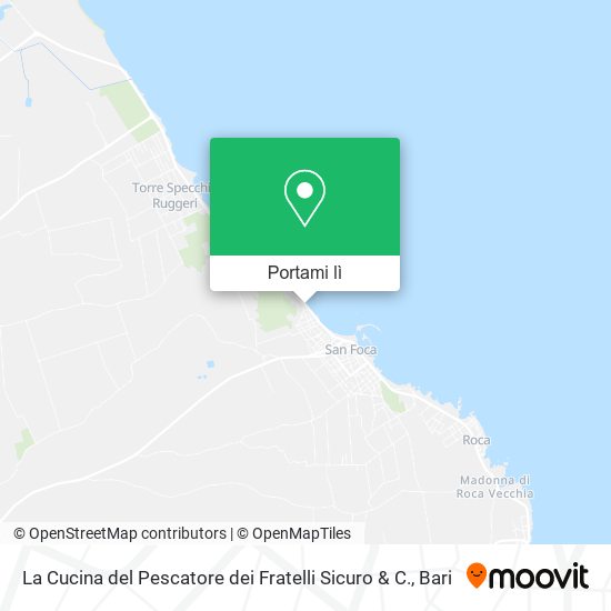 Mappa La Cucina del Pescatore dei Fratelli Sicuro & C.