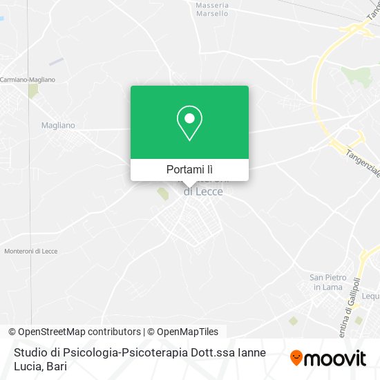 Mappa Studio di Psicologia-Psicoterapia Dott.ssa Ianne Lucia