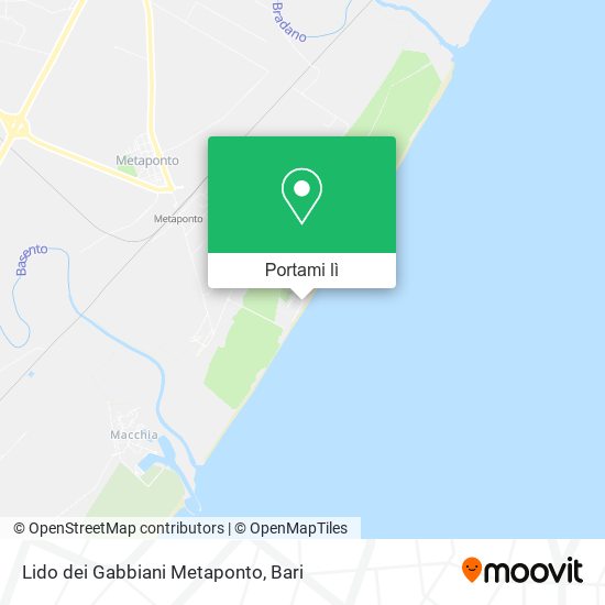 Mappa Lido dei Gabbiani Metaponto