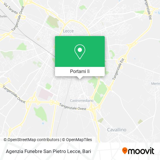 Mappa Agenzia Funebre San Pietro Lecce