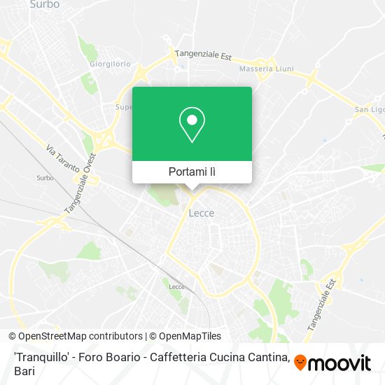 Mappa 'Tranquillo' - Foro Boario - Caffetteria Cucina Cantina