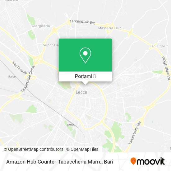 Mappa Amazon Hub Counter-Tabaccheria Marra