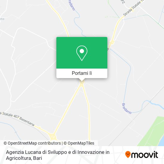 Mappa Agenzia Lucana di Sviluppo e di Innovazione in Agricoltura