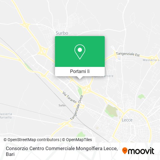 Mappa Consorzio Centro Commerciale Mongolfiera Lecce