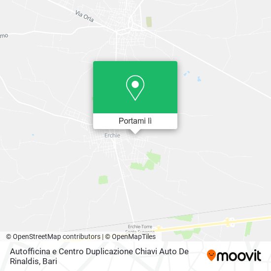 Mappa Autofficina e Centro Duplicazione Chiavi Auto De Rinaldis