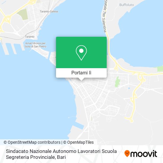 Mappa Sindacato Nazionale Autonomo Lavoratori Scuola Segreteria Provinciale