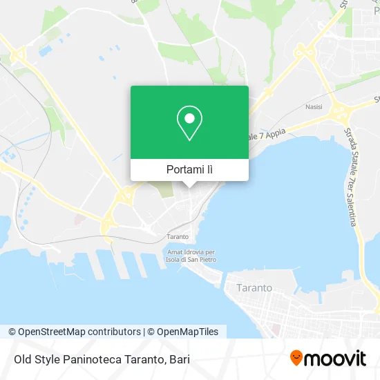 Mappa Old Style Paninoteca Taranto