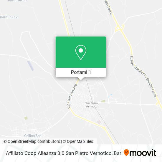 Mappa Affiliato Coop Alleanza 3.0 San Pietro Vernotico