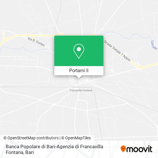 Mappa Banca Popolare di Bari-Agenzia di Francavilla Fontana