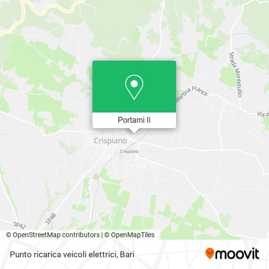 Mappa Punto ricarica veicoli elettrici