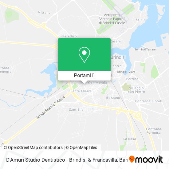 Mappa D'Amuri Studio Dentistico - Brindisi & Francavilla