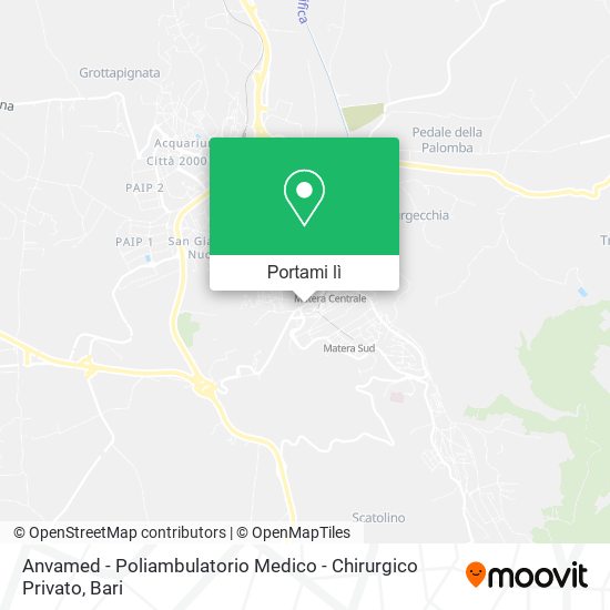 Mappa Anvamed - Poliambulatorio Medico - Chirurgico Privato