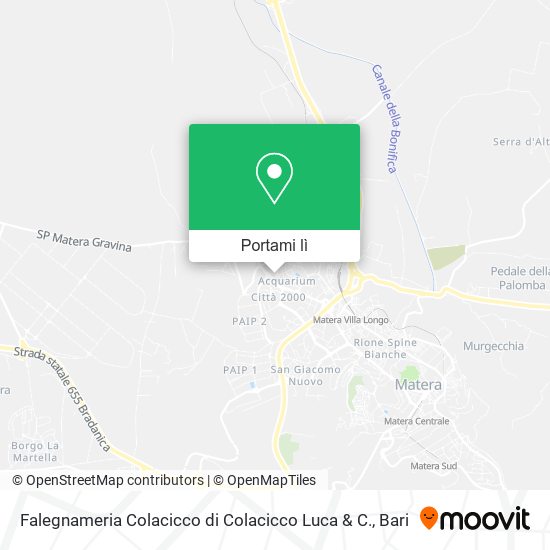 Mappa Falegnameria Colacicco di Colacicco Luca & C.