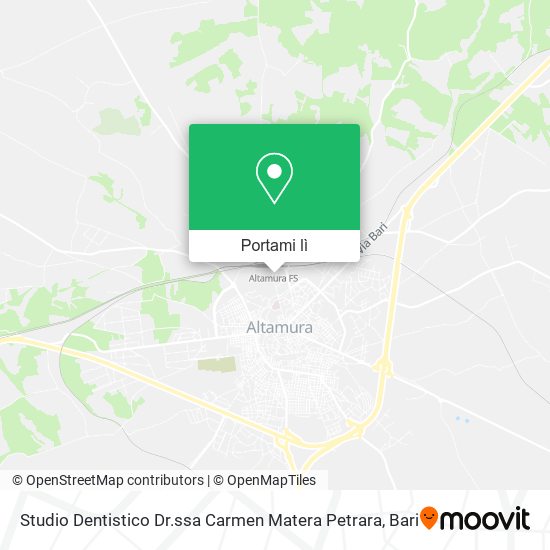 Mappa Studio Dentistico Dr.ssa Carmen Matera Petrara