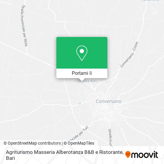 Mappa Agriturismo Masseria Alberotanza B&B e Ristorante