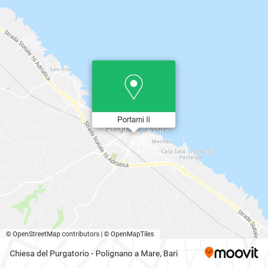 Mappa Chiesa del Purgatorio - Polignano a Mare