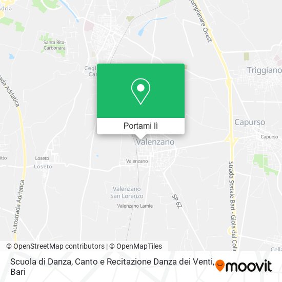 Mappa Scuola di Danza, Canto e Recitazione Danza dei Venti
