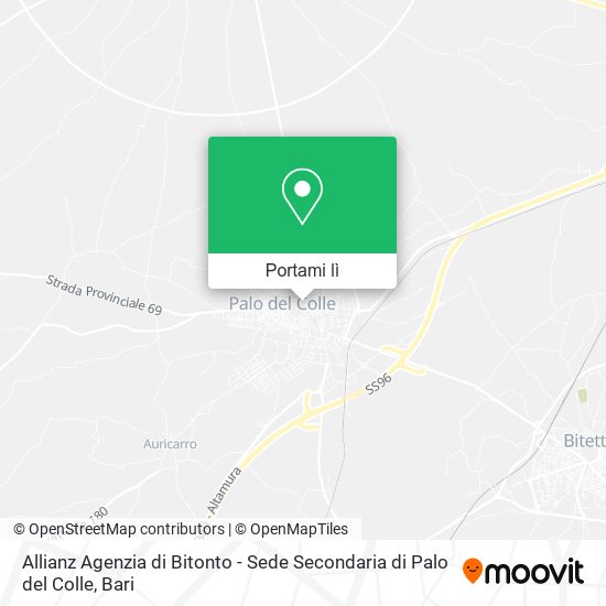 Mappa Allianz Agenzia di Bitonto - Sede Secondaria di Palo del Colle