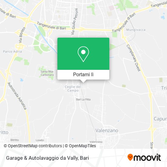 Mappa Garage & Autolavaggio da Vally
