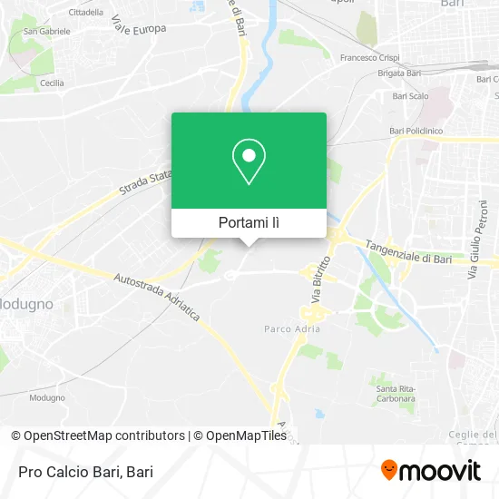 Mappa Pro Calcio Bari
