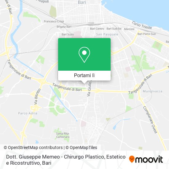 Mappa Dott. Giuseppe Memeo - Chirurgo Plastico, Estetico e Ricostruttivo