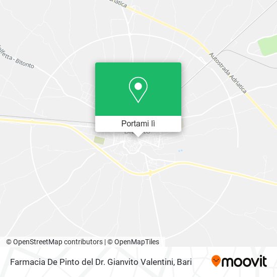 Mappa Farmacia De Pinto del Dr. Gianvito Valentini